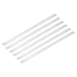 sourcing map 6 Pcs Square Aluminum Flat Bar, 3/32" (2mm) Thick x 41/64" (16mm) Width x 12" (305mm) Long 6061 Aluminum Flat Plate Solid New Mill Stock Silver for Industrial Building