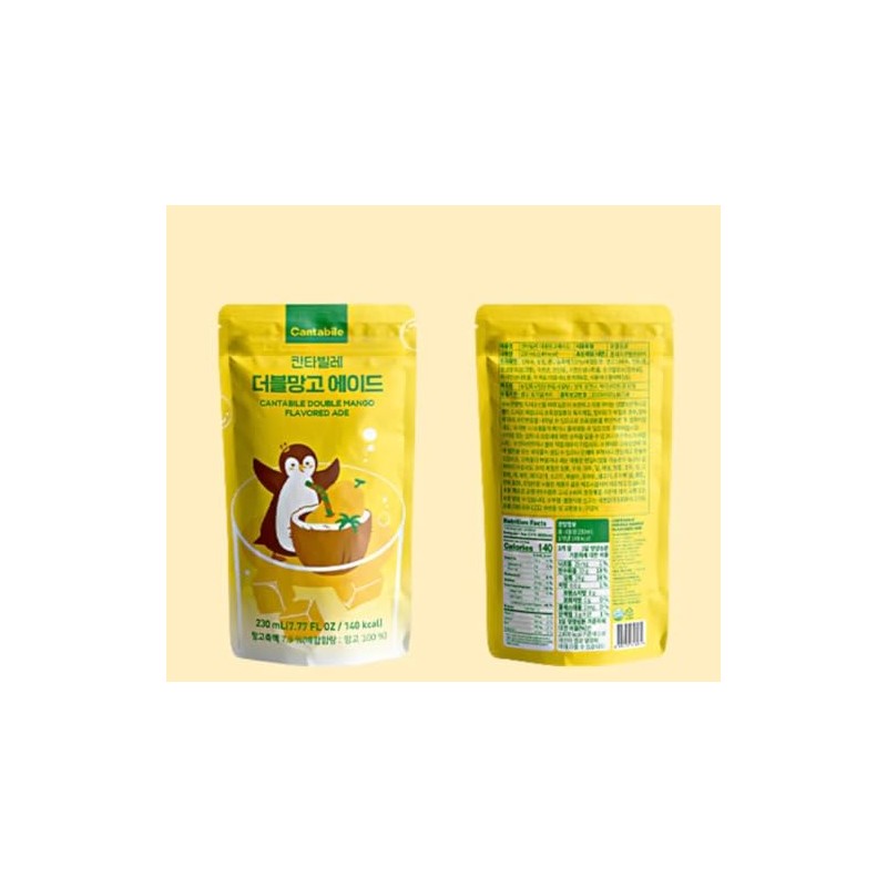 Intercart Instant Drink Double Manmgo Flavor Ade Cantabile Pouch -