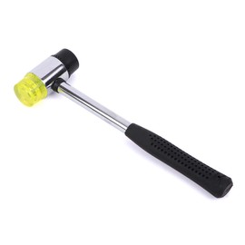 Small Rubber Mallet,25mm Double Head Hammer with Non-Slip Rubber Handle for Wood, Plastic, Leather, Jewellery, Crafts