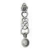 English Made Pewter Daffodil and Hearts Lovespoon, Welsh Design, 150