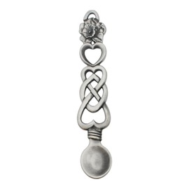 English Made Pewter Daffodil and Hearts Lovespoon, Welsh Design, 150 x 25mm, Presented in a Gift Box