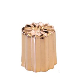 Asai Shoten Original Size Copper Canole Mold (Tall), Rose Gold
