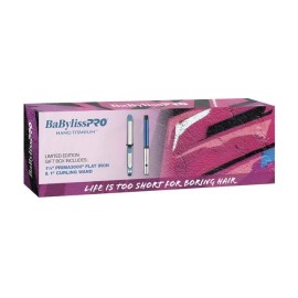 BabylissPro 1 1/4" Prima3000 Flat Iron & 1" Curling Wand  *Box May Be Damaged