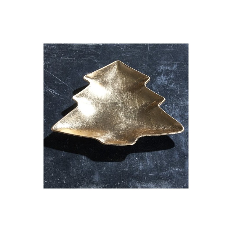 DPI Christmas Tree Cookie Plate 19 cm Gold
