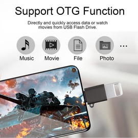 iJiGui USB C to USB 3.2 10Gbps Adapter, USB C Male to USB 3.2 Female Adapter, Thunderbolt 4/3 to USB 3.1/3.0/2.0 OTG Adapter for MacBook Pro, Devices with USB Type-C-Black
