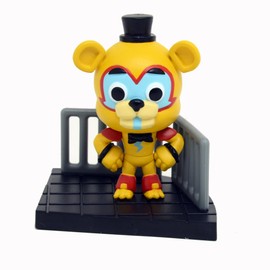 Bizak Five Night at Freddy's Diorama in Surprise Box, Discover the 5 Collectible Figures of the Protagonists of FNAF, Each Box Contains 1 Figure and a Diorama Base to Assemble (64333299)