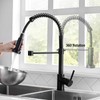 DJS Kitchen Faucets with Pull Down Sprayer Matte Black -