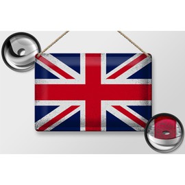 Tin Sign Union Jack 30 x 20 cm United Kingdom Vintage Decorative Tin Sign
