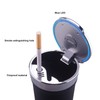 Car Ashtray ABS Portable Cylinder Shape Ash Tray with Blue