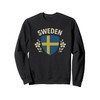 Sweden Shield Flowers Flag Sweatshirt