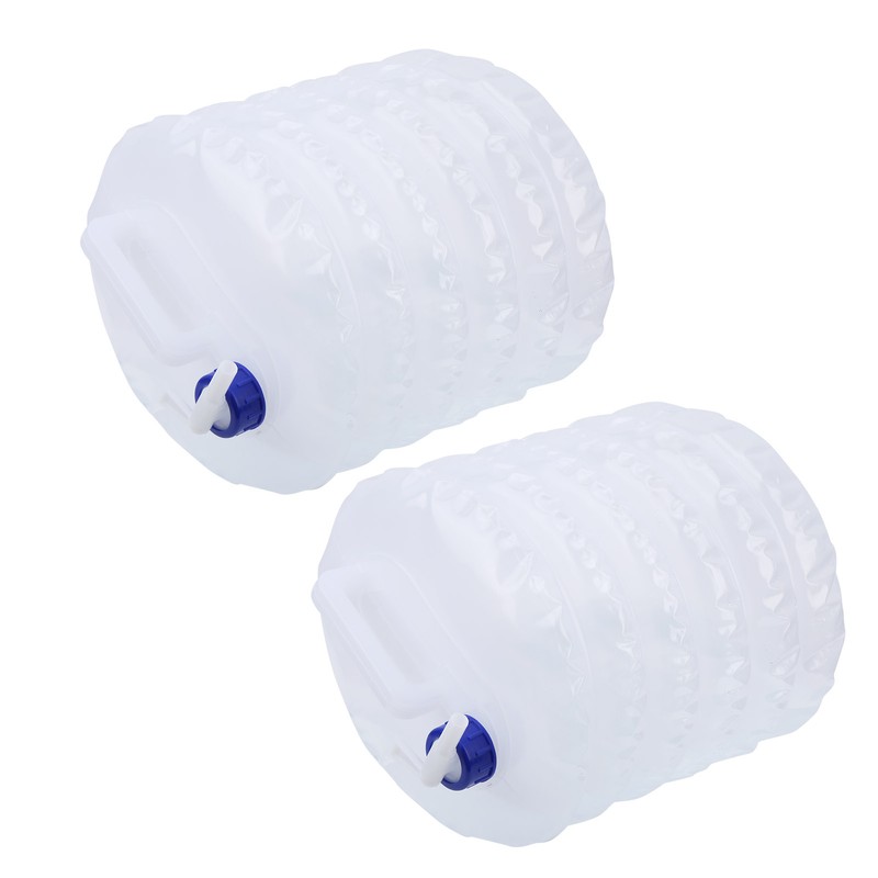 2PCS Outdoor Foldable Water Bucket Portable Plastic Water Bag Bottle