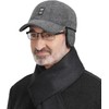Clakllie Men's Winter Warm Woolen Peaked Baseball Cap Hat with