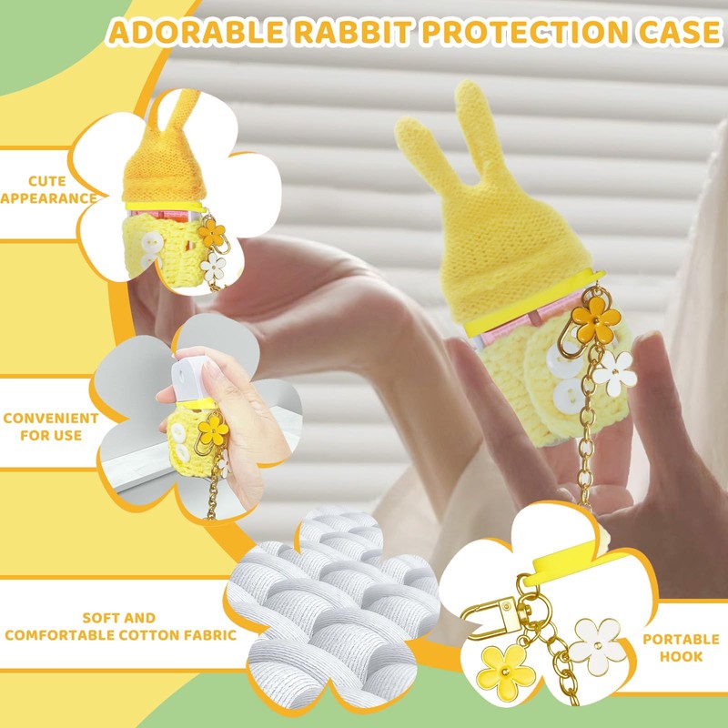 ERMO NKES Cute Bunny Knit Cover Set for Touchland 1oz