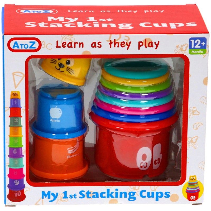 Atoz 63307 My 1st Stacking Cups, Multicolor