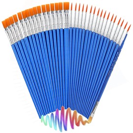 Small Paint Brushes Bulk, 60 Pcs Set,Round Nylon Hair Brushes suitable for Acrylic, Oil, Watercolor, Rock Painting, Body Face Nail Art, Drawing and Art Supplies for Kids