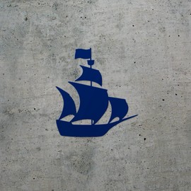 Transparent Decal Stickers of Ship Silhouette (Navy Blue) Premium Waterproof Vinyl Decal Stickers for Laptop Phone Accessory Helmet Car Window Mug Tuber Cup Door Wall Decoration ANDstic011670AB040522