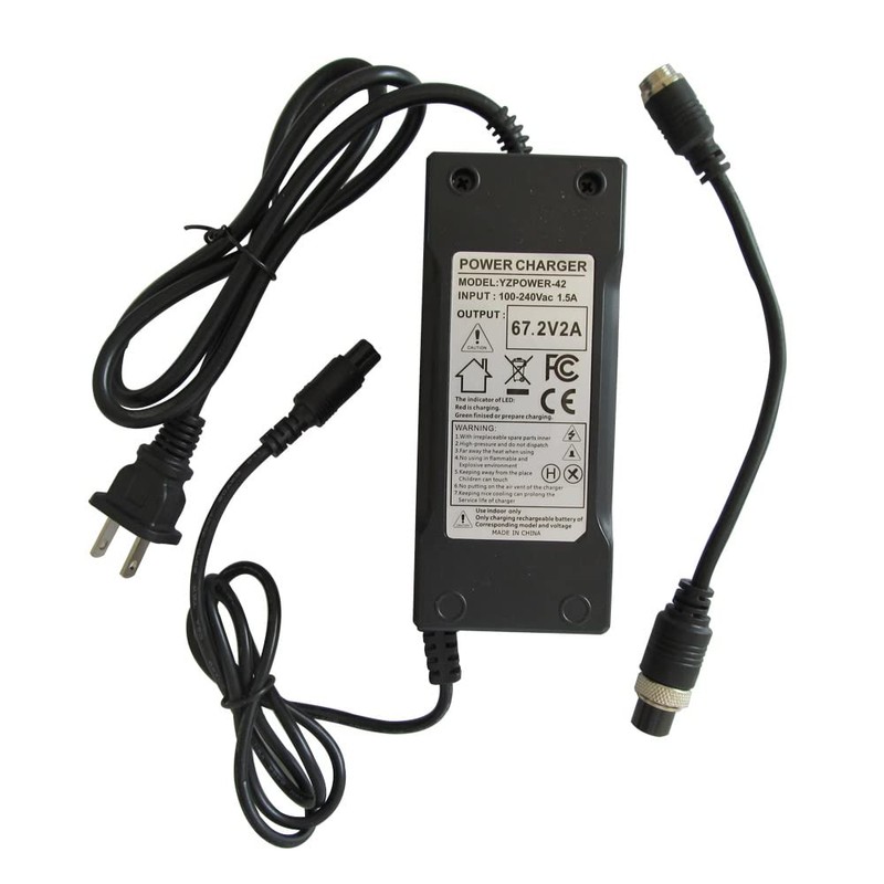 67.2V 2A Adapter Charger Power Supply for 16S 60V Li-ion