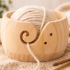 Wooden Yarn Bowl for Knitting & Crochet – Round Yarn