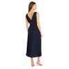 Donna Morgan Elegant V-Neck Sleeveless Pleated Midi Wedding Guest Dresses