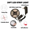 QENLAI 20ft White LED Light Strip Kit, 6500K Strip Light,