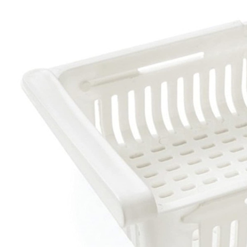 Fridge Drawer Organizer, 4PCS Retractable Drawer Refrigerator Storage Box,Unique Design