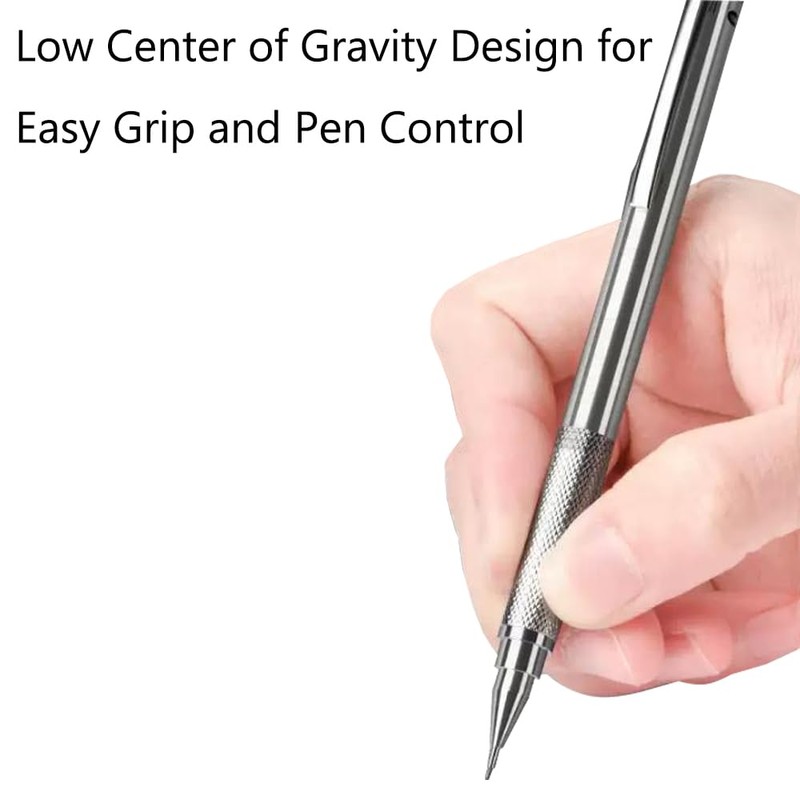 2mm Metal Mechanical Pencils with 8 2B Lead Refills &