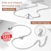 Heart Initial b Simple Stack Bracelets For Women Sterling Silver