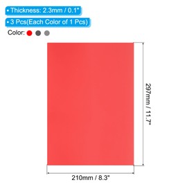 PATIKIL Rubber Stamp Sheets, 11.7x8.3" Soft Rubber Stamp Carving Block A4 Size Stamp Sheet for Laser Engraving Machine Rubber Stamps Ink Stamp Pads, Multicolored