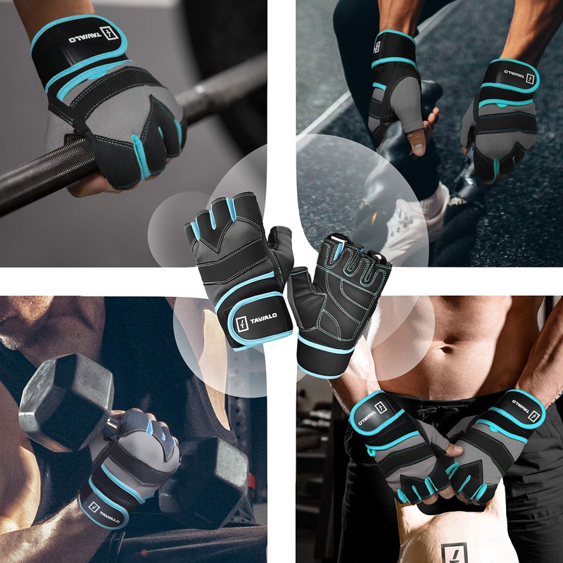 TAVIALO Fitness Gloves Training Gloves for Men Medium (16-19cm) Double
