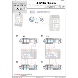 1/72 A6M5 Zero Battle Paint Mask Sticker (For H Company)