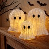 Geelin 3 Pcs Woven Ghost Decor with LED String Lights