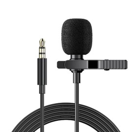 Clip-on Professional Microphone, Omnidirectional Condenser for Recording Interview, Studio, Video, Studio, Broadcasting and Content Creation.