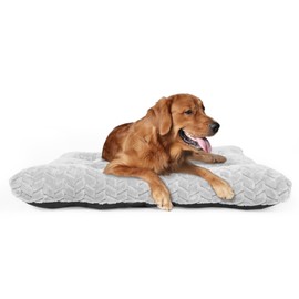 Dog Crate Pad 42x28 Washable,42inch Dog Bed for Crate and Kennel with Anti-Slip Bottom,Rectangle Pet Pad for Large Crate Soft Comfy Anxiety Calming Sleeping,Grey