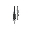 32 Pc Solid Spline Spike Lug Nuts Kit 14x2 Black