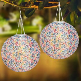 Solar Lanterns, Outdoor Weatherproof, Pack of 2 Lanterns, Solar Outdoor 30 cm, Solar Lights for Outdoors, Hanging Solar Lights, Solar Lantern, Hanging Solar Light, Garden, for Garden, Yard