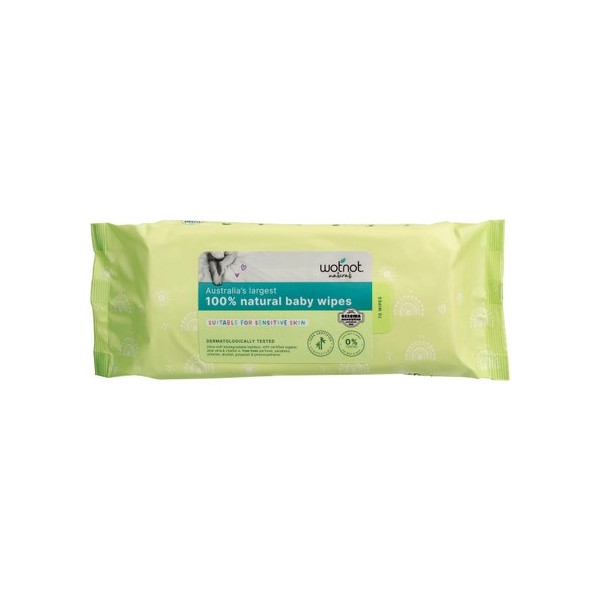 WOTNOT Organic Baby Wipes 70s pack 100% Biodegradable