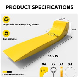 KJE 4 Pack Tire Skates, 3.2'' to 6.4'' Width Adjustable Combinable, Towing Skates 16000 lb Working Load, Tow Truck Skates for Flatbed Trailer Accessories