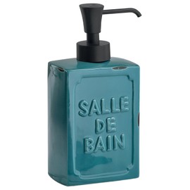 Gedy Vivienne Soap Dispenser Ceramic Plastic Blue 8.7 x 6 x 18 cm