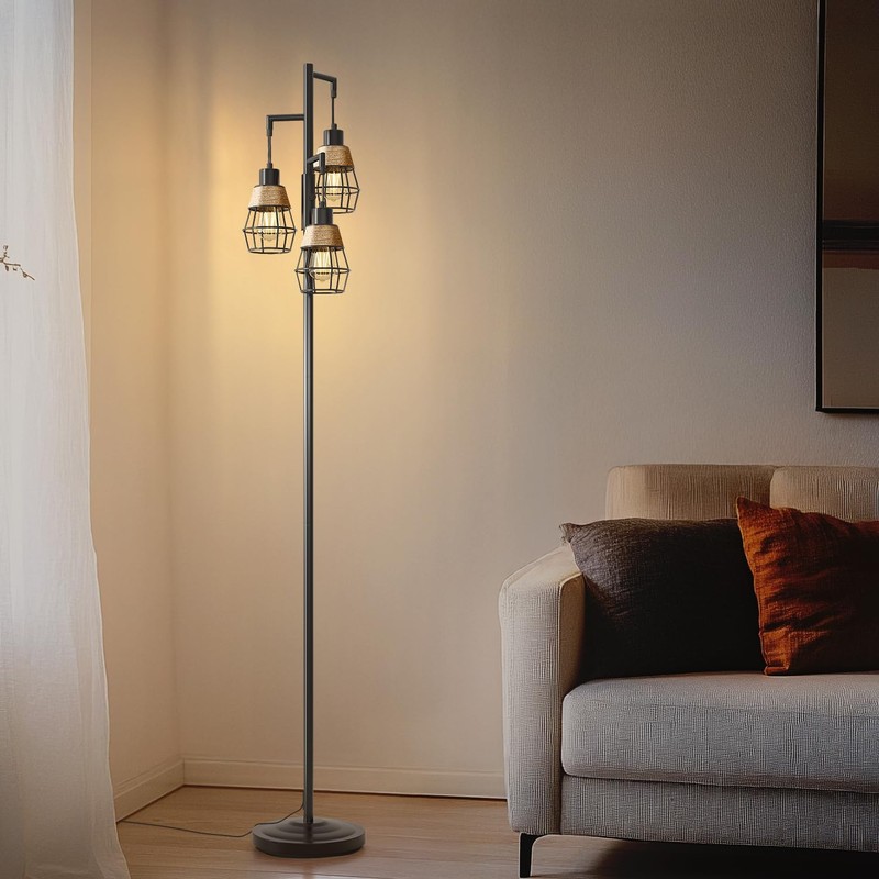 Oneach 68" Floor Lamps for Living Room, Stepless Dimmable Boho