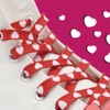 WRITWAA 2 Pairs Heart Shoelaces with Red Bottom Flat Shoe
