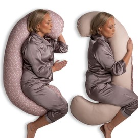 BellaMoon Pregnancy & Body Pillow for Sleeping, Large C Shaped Maternity Support with Removable Cover - Comfort for Back, Bump, HIPS for Pregnant Women, 55 Inches. Wild Parsley