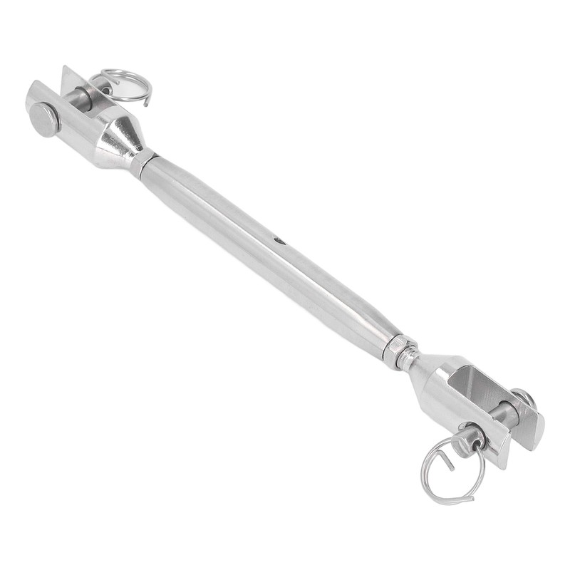 2PCS M8 Thread Stainless Steel Turnbuckle Wire Rope Tensioner Marine