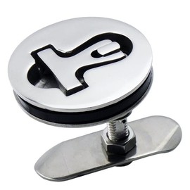 SeaLux Heavy Duty Marine Grade 316 Stainless Steel Compression Circular Flange Flush Mount Hatch Lift Handle (Round, Flange Dia. 3")