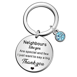 QMVMV Thank You Neighbours Keyring Gifts for Women Birthday Gift Leaving Gifts for Neighbours