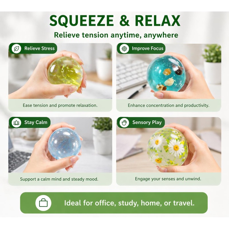 Sugar Ball Squishy, Soft Squishy Stress Ball for Stress Relief,