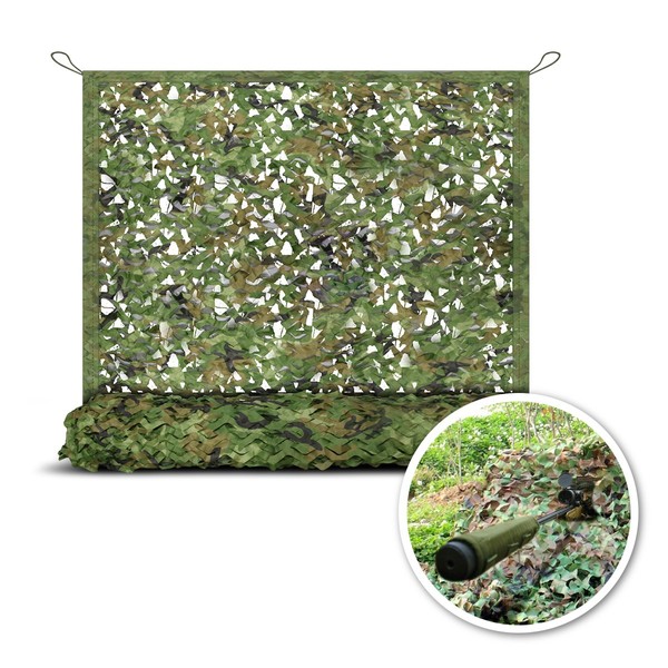 Camo Netting, Camouflage Mesh Netting for Hunting Blinds, Woodland Military Mesh Perfect Camonetting for Camping Shooting Hunting, Military Themed Party Decoration Sun Shade Outdoor
