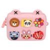 Kids Single Shoulder Camera Bag DIY Cartoon Decors Shock Absorbing