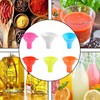 6 Pcs Silicone Funnels for Kitchen, Multi-Color Flexible Filling Small