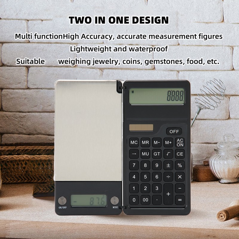 Electronic Scale with Solar Calculator 0.1g High Accuracy Multiple Units