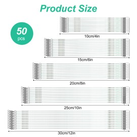 BOHUIZ 50 Stücke Stahlvorfach Hecht, 10/15/20/25/30cm Stahlvorfächer Mit Wirbel Karabiner Vorfach Angeln Set Spinnvorfach Vorfach Zum Spinnangeln Angelvorfächer